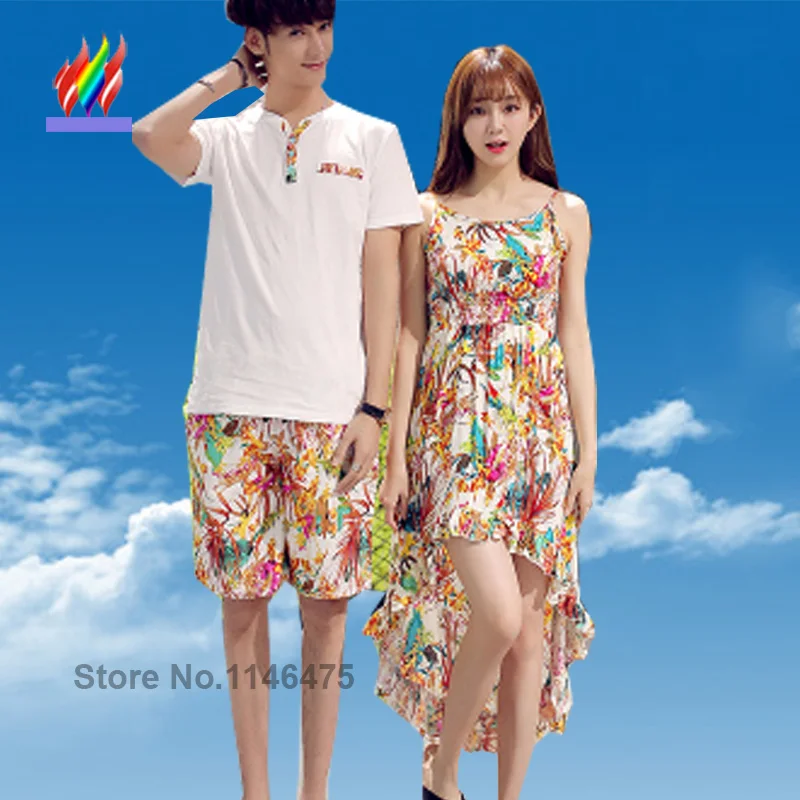 Summer Bohemian Style Honeymoon Holiday Beach Wear Matching Couple
