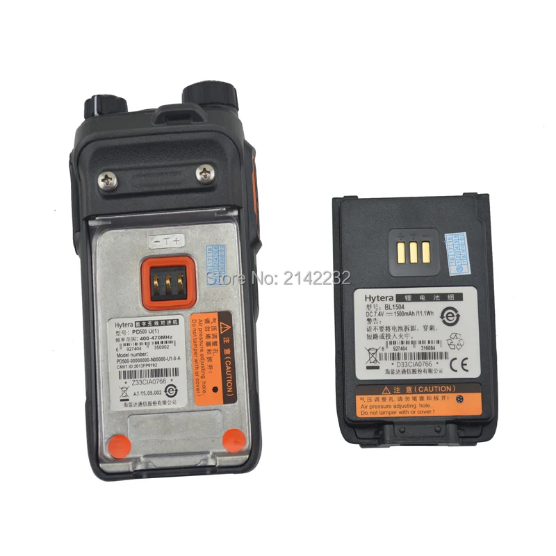 HYT Walkie Talkie Hytera PD500 400-470MHz UHF Цифровой портативный Радиоприемник DMR ручной передатчик PD-500