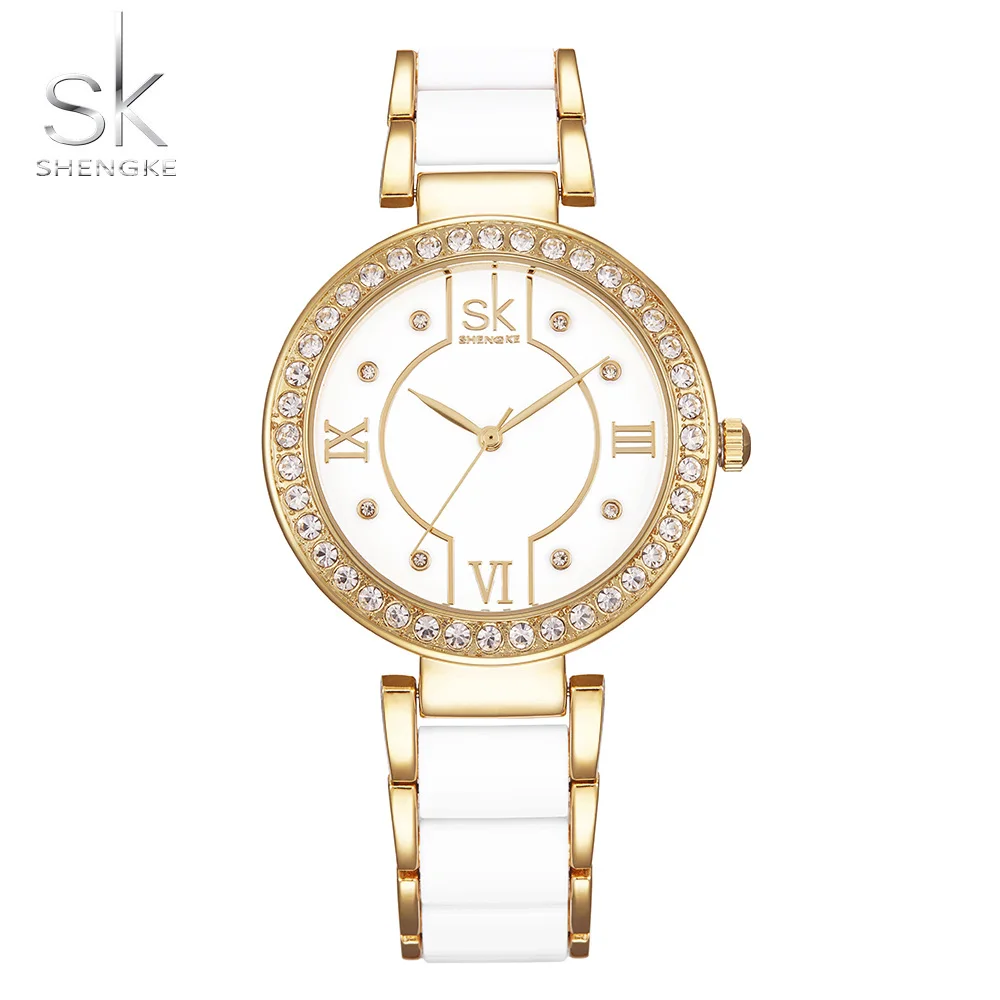 

Shengke Women's Watch Luxury Watch Women's Fashion Casual Relogio Feminino Quartz Clock Crystal Simple Watches 2018