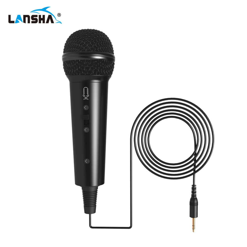 Image LANSHA Condenser Microphone Professional Wired Mikrofon For Mobile Phone Computer Laptop Karaoke Singing Video Recording M302
