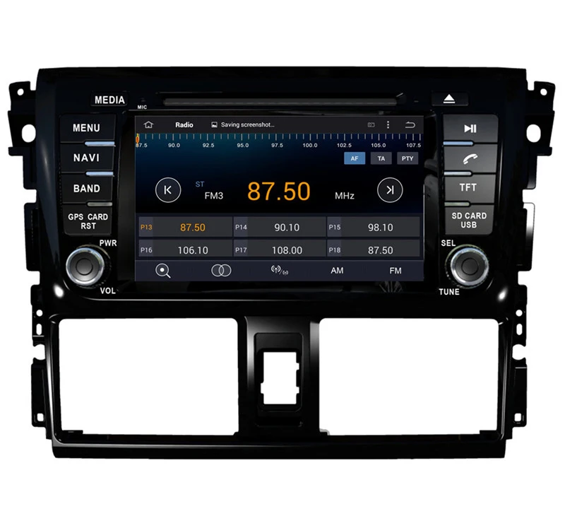 Best 7" Android Car DVD Player with GPS WIFI/BT,Audio Radio Stereo,Car multimedia for TOYOTA VIOS/YARIS Sedan 2013/Third generation 2
