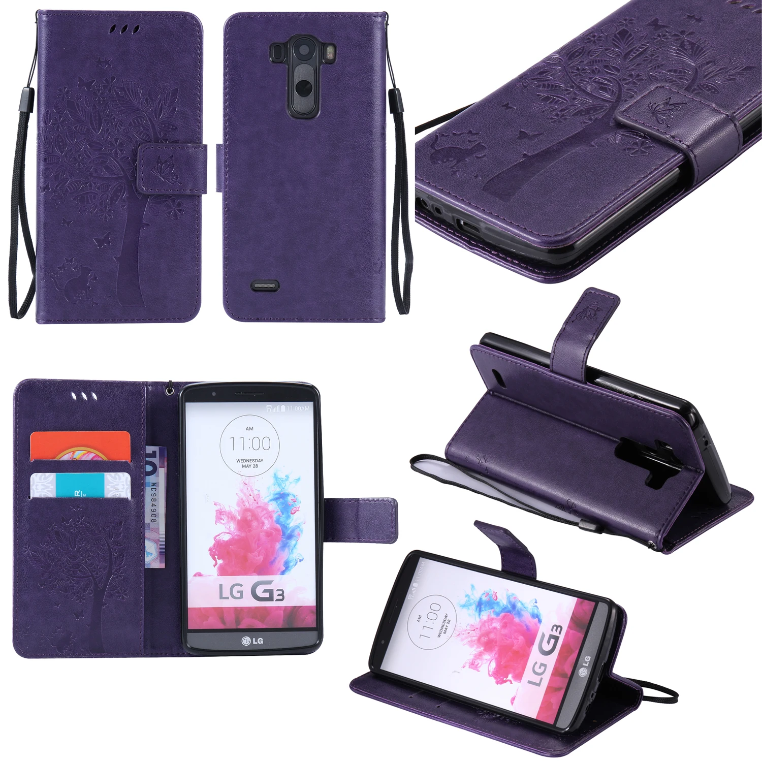 Флип чехол для LG G3 VS985 US990 d855p D852G кошелек из тисненой кожи 5 &quotLG F460S D856 D858 D857 F460K