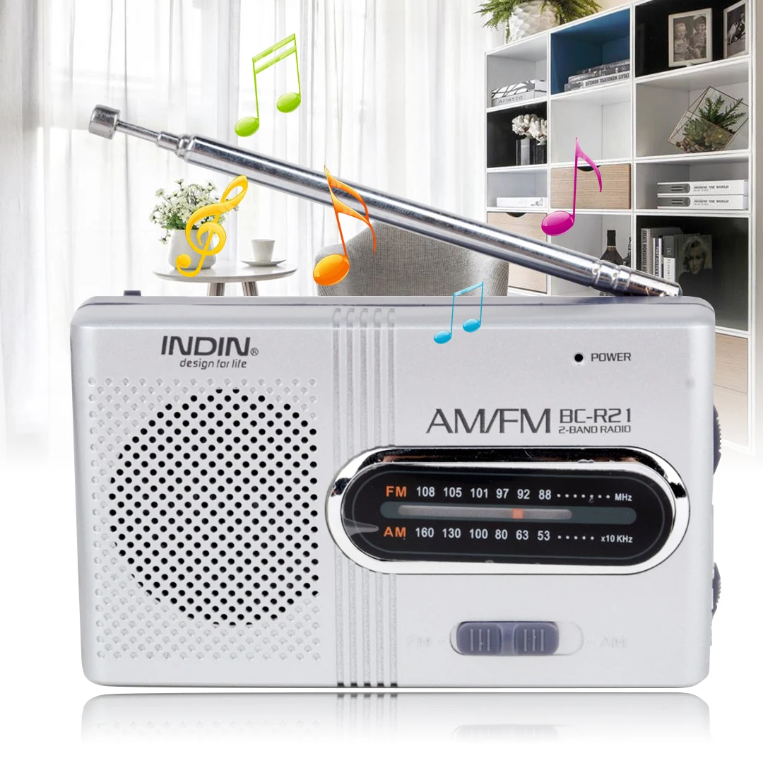 

Hot Sales BC-R21 AM/FM Radio Mini Portable Telescopic Antenna Radio Pocket World Receiver Speaker Mayitr