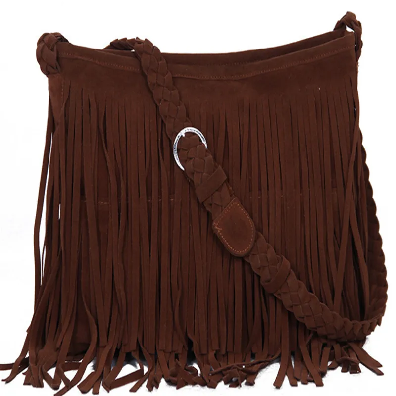 2017 New Women's Messenger Bags 6colors Fringe Shoulder Bag Handbag Ladies Tassel body Bag High Quality Free Shipping S620