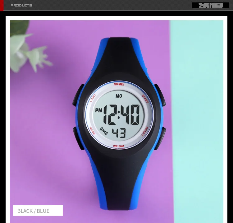 SKMEI спортивные детские цифровые часы модные больше цветов часы дети 5 бар водонепроницаемый светящийся дисплей montre enfant 1459