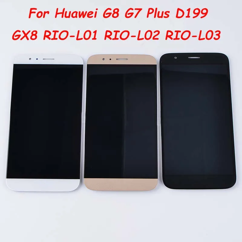 

For Huawei G8 LCD Display Panel G7 Plus LCD Touch D199 LCD GX8 LCD Screen RIO-L01 RIO-L02 RIO-L03 LCD Touch Screen Assembly