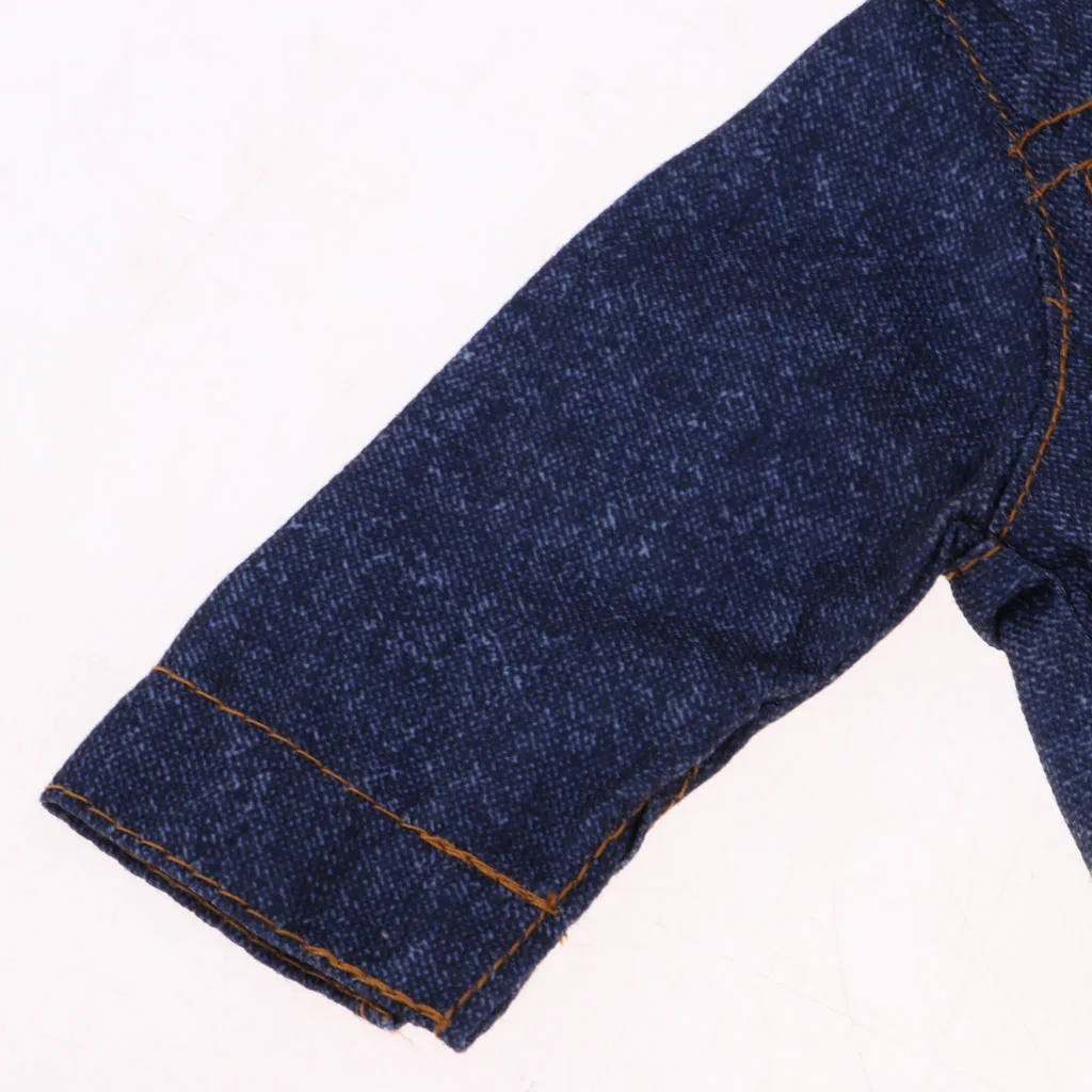 Fashion Doll Garment Denim Jacket Coat For 16 inch Salon Doll Outfit Accessory