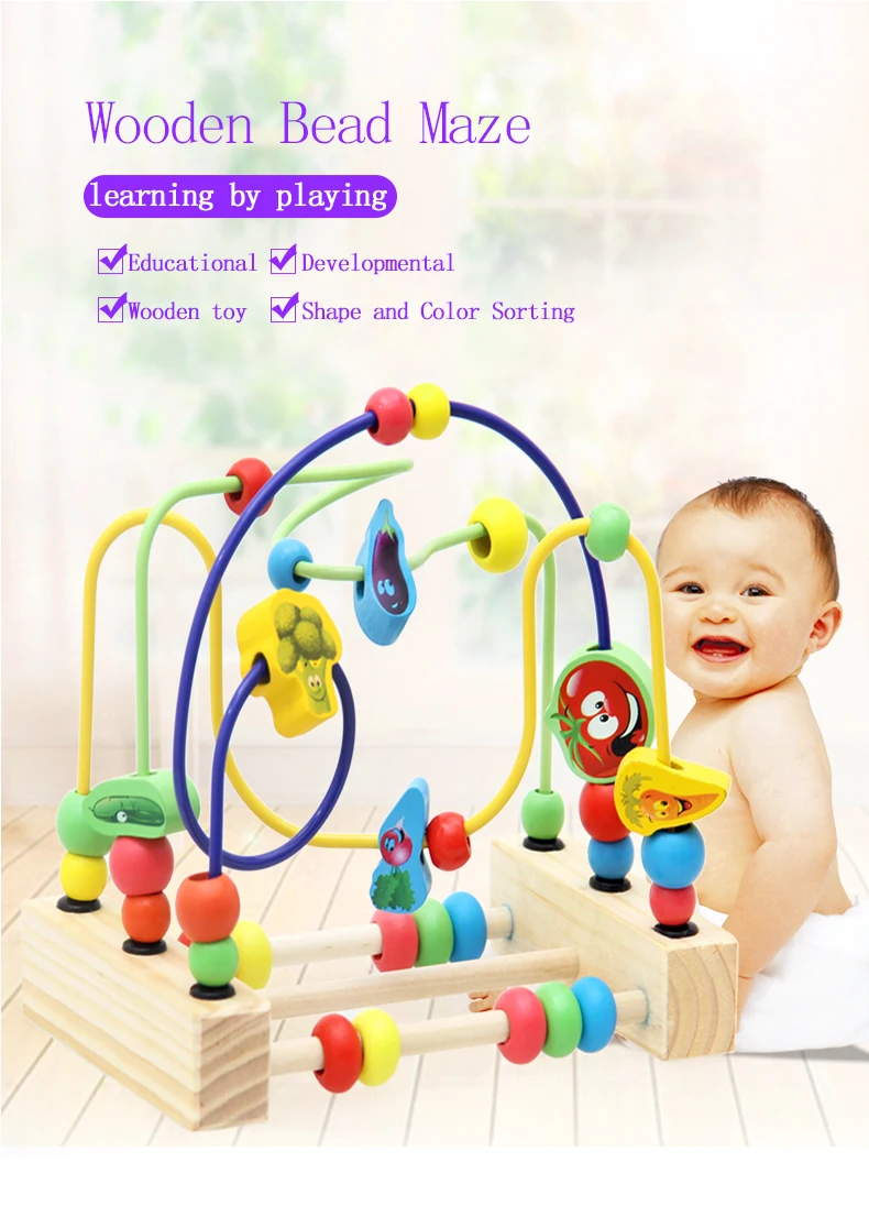 Brinquedo de Madeira de Matemática Educacional para as para as Crianças do Bebê Contando Círculos Ábaco Talão Labirinto Fio Montanha Russa Montessori Crianças do Bebê 2 talão fio ábaco labirinto montanha russa montessori