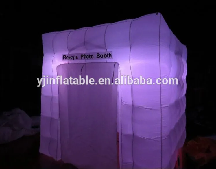 

free shipping best quality lighting led photo booth inflatable