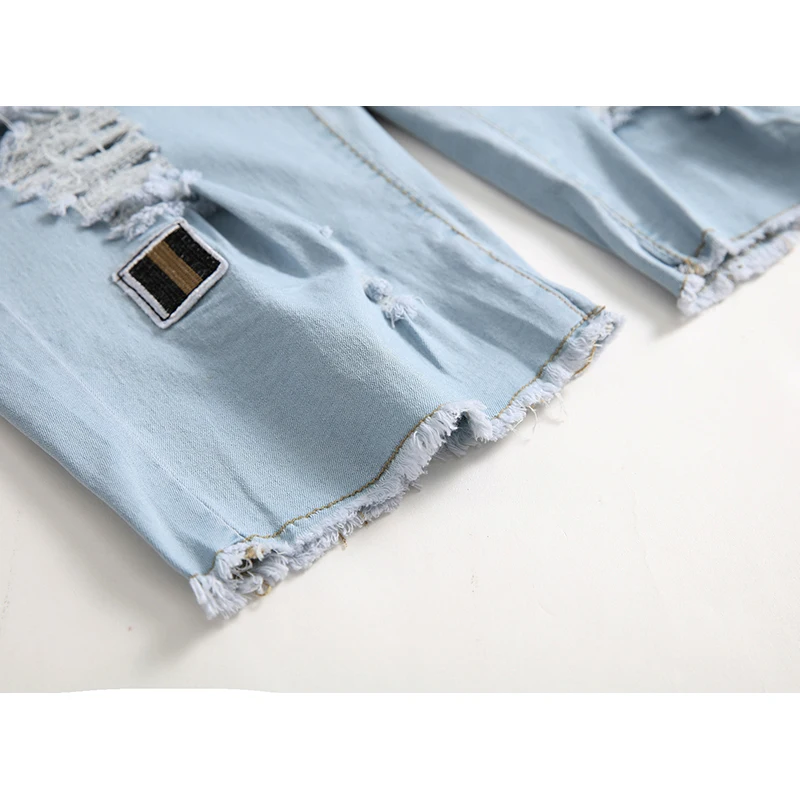 Blue Ripped Distressed Denim Short Jeans 10 Blue Ripped Distressed Denim Short Jeans 10