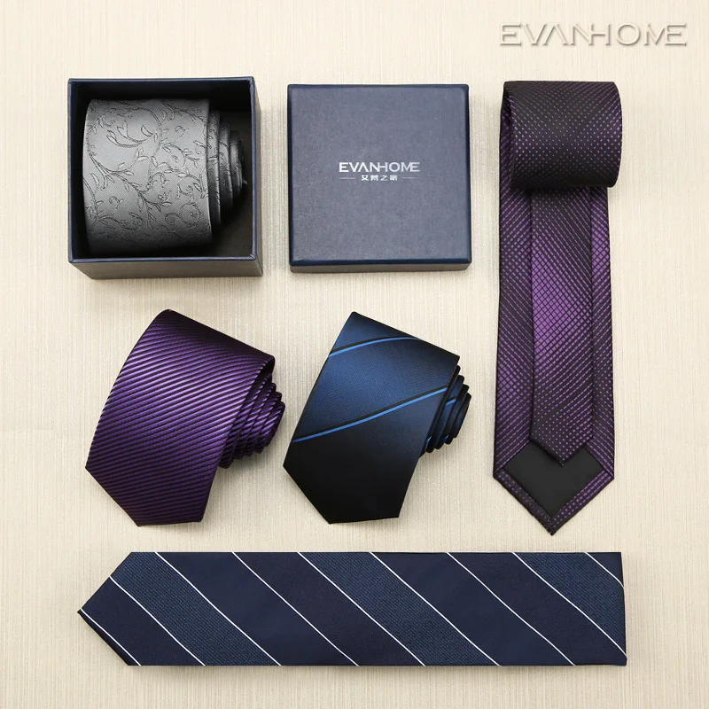 

2020 New Fashion High Quality Microfiber 7cm Slim Ties for Men Casual Business Tie Men Waterproof Brand Necktie Gravata Gift BOX