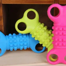 Веревка(зуботочка для собаки) игрушки 3 конфеты цвета игрушки для домашних животных нетоксичные мягкие резиновые кости 4 отверстия формы игрушки-Жвачки для собачьи продукты домашние животные игрушки