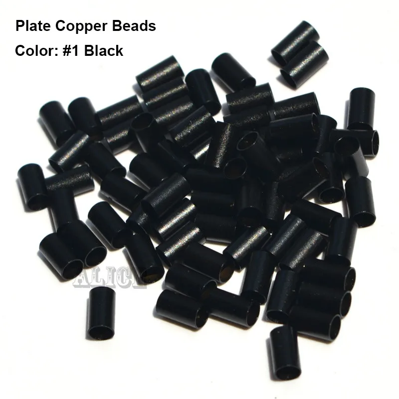Plate Edge Copper Micro Rings 4.03.64.0mm Black Hair Locks Braiding Metal Cuffs For Hair Micro Ring Links