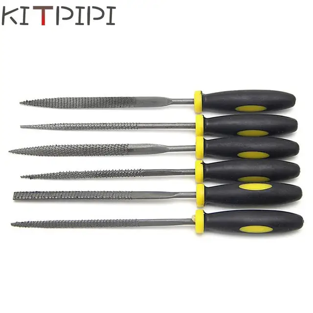 KITPIPI 6Pcs/Set 140mm Mini Metal Filing Rasp Needle File Wood Tools Hand Woodworking CUO0909
