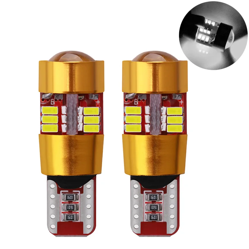 

2 Pcs Automobiles Lampada led T10 Canbus Auto Bulb Lamps Led Car LED 12v 27 Bulb SMD Light Emitting Diode 3014 Taillight