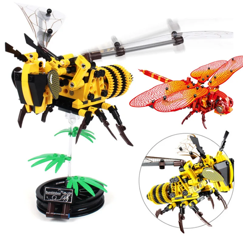 

Simulated Wasp & Dragonfly Hand Building Blocks High Tech Toys For Education Puzzle DIY Toys For Children oyuncak