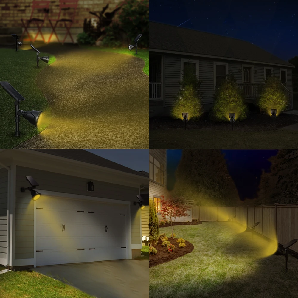 18 leds de energia solar holofotes jardim