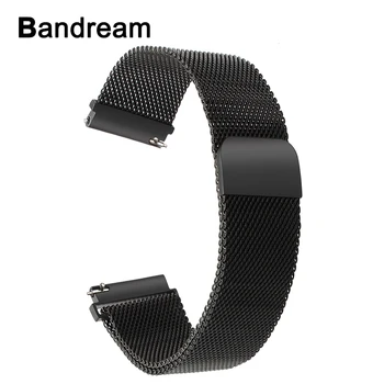 

20mm Milanese Stainless Steel Watchband for Huawei Watch 2 (Sport) Magnetic Band Wrist Strap Bracelet Black Gold Blue Colorful