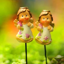 Миниатюрный Ангел из смолы Садоводство плагин украшения сада Открытый