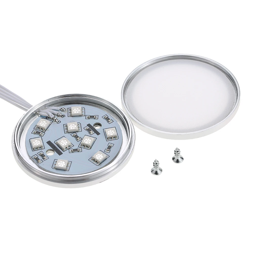  Tomshine LED Light Set of 4 Under Cabinet RGB Light Kit 9LEDs Puck Lamp IR Remote Control Multi-col - 4000004029617