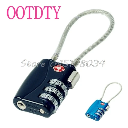 

TSA Resettable 3 Digit Combination Travel Luggage Suitcase Lock Padlock S08 Drop ship