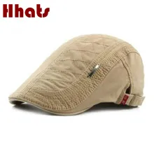 Который в душе сплошной цвет Повседневная Весна Лето берет для женщин и мужчин пустая плоская крышка Регулируемая молния Мода Газетчик шляпа солнце кости