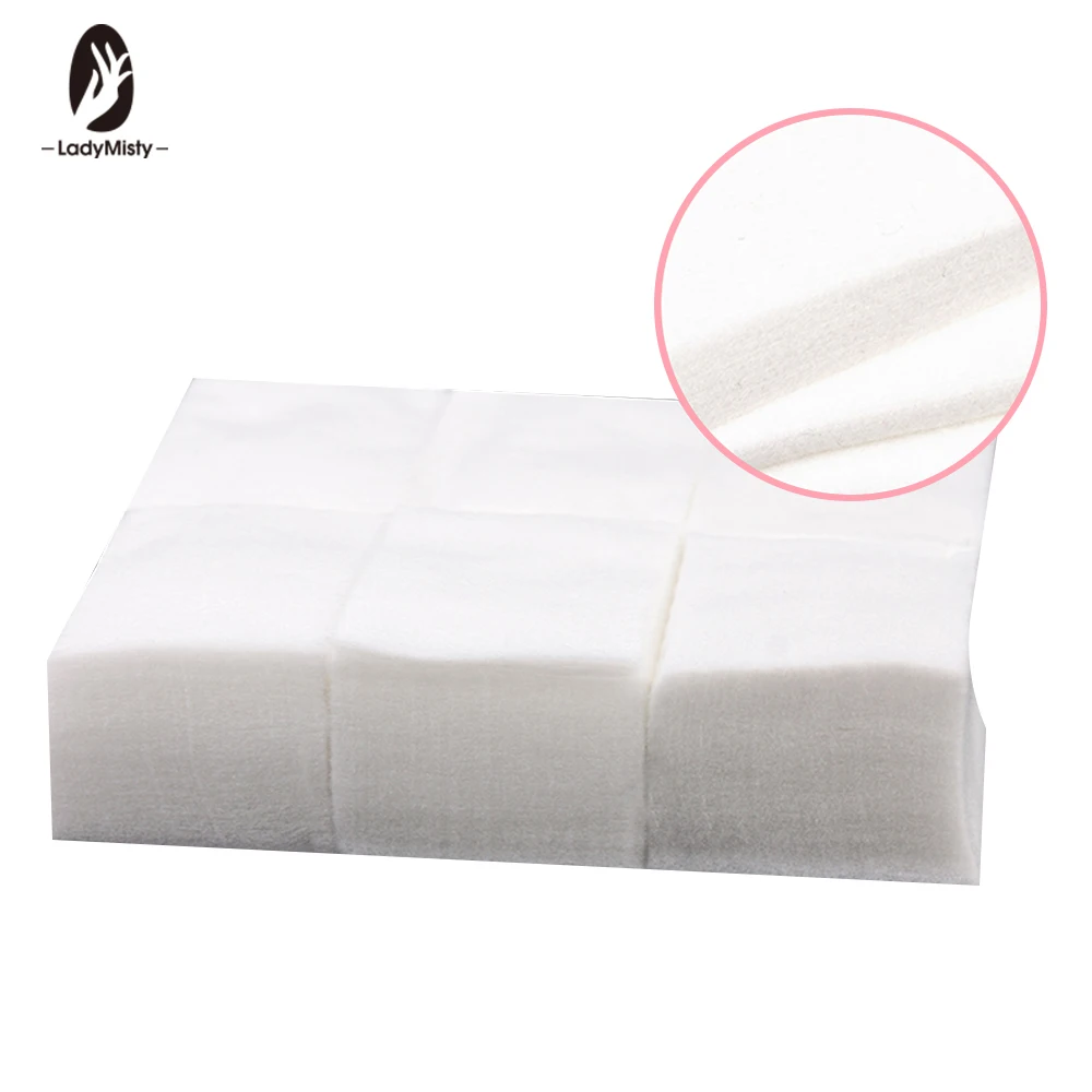 

LadyMisty Hot Sale 900 PCS/Lot Nail Wipes 100%Cotton Napkins Lint-Free Wipes Nail Polish Remover For Nails Nail art Tool