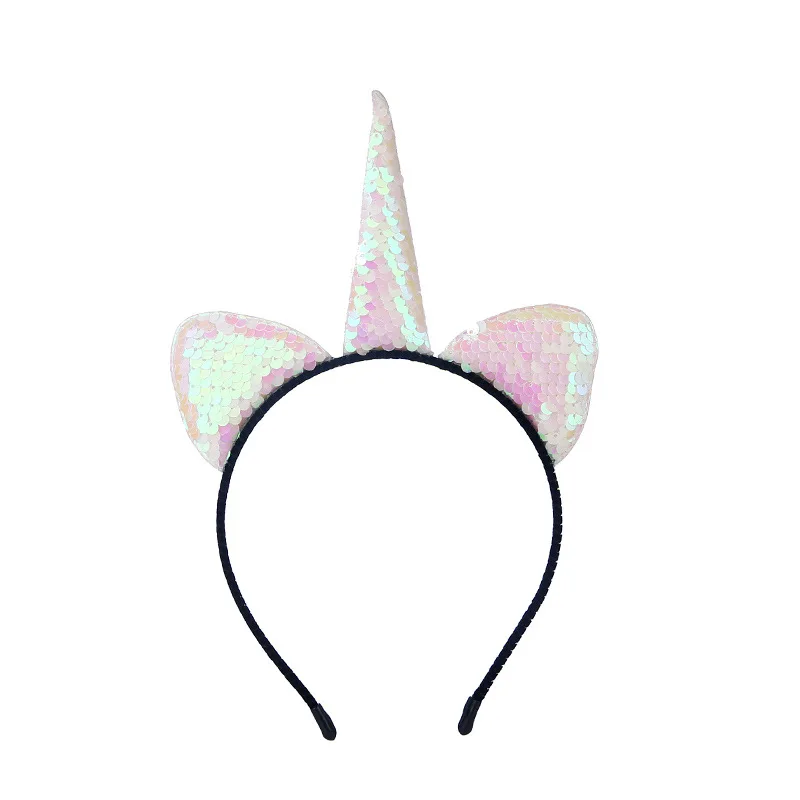 8 цветов новая повязка на голову "Единорог" Флип рыбы Детские аксессуары для волос для мальчиков и девочек повязка на голову день рождения головной убор праздничный подарок