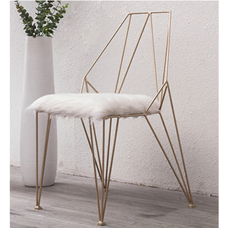 Новинка, металлический стальной стул для отдыха, стул из железной проволоки, полый обеденный кофейный металлический барный стул, мебель для гостиной, 2 стиля