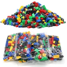 6 цветов, 1000 шт, случайные кубики moc, дизайнерские, креативные, сделай сам, строительные блоки, наборы, город, развивающие наборы, игрушки для детей