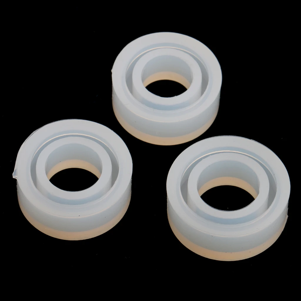 6 Pieces Clear Silicone Ring Mold DIY Mould Tool Making Findings Project Handmade Crafts