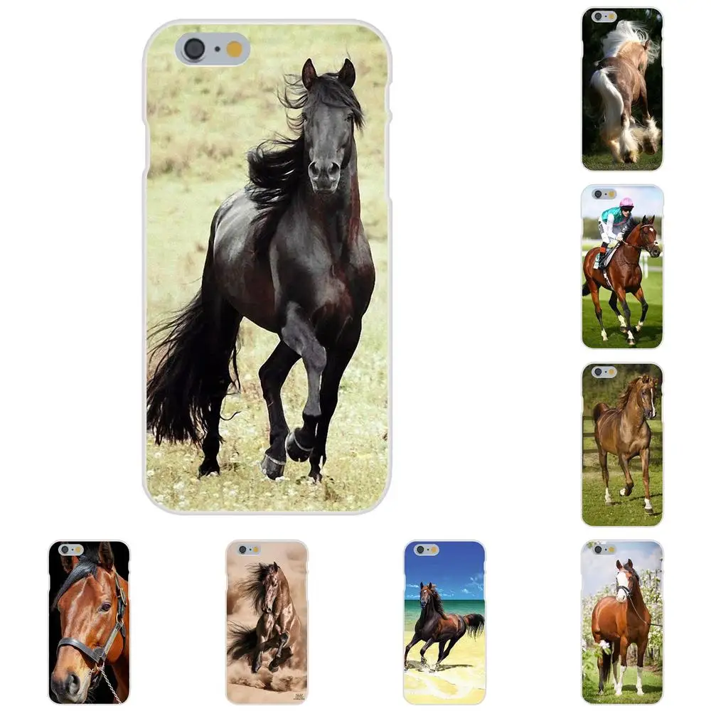 سباق الخيل الحيوان ل أبل فون X XS ماكس XR 4 4 S 5 5C 5 S SE 6 6 S 7 8 زائد جديد شخصية ملحقات الهاتف حالة