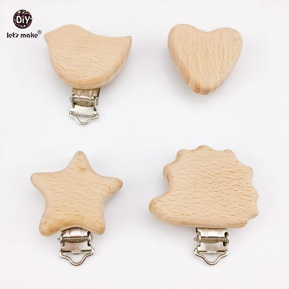 

Let's Make Baby Suspender Clip Nursing Accessories 20pc Pacifier Clip Beech Wooden Clip Teething Accessories Dummy Clip Teether