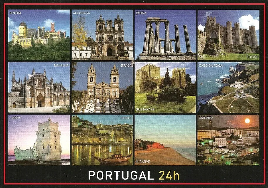 

Free Shipping 78*54*3mm Old Postcard,Portugal Views Metal Wrapped Souvenir Fridge Magnets 20344 Rigid Plate Tourist Memories