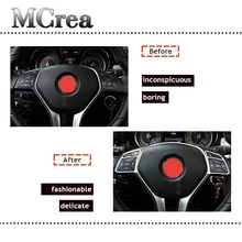MCrea Автомобиль Стайлинг для Mercedes Benz B E GLK CLA GLA класса 200 220 260 W212 наклейки рулевое колесо кнопки рамка аксессуары