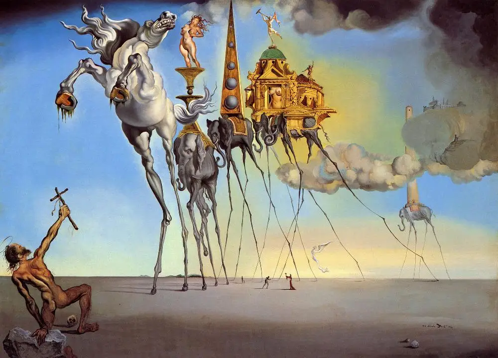 P0415 EMPTATION OF ST ANTHONY SALVADOR DALI Poster 40x60cm | Дом и сад