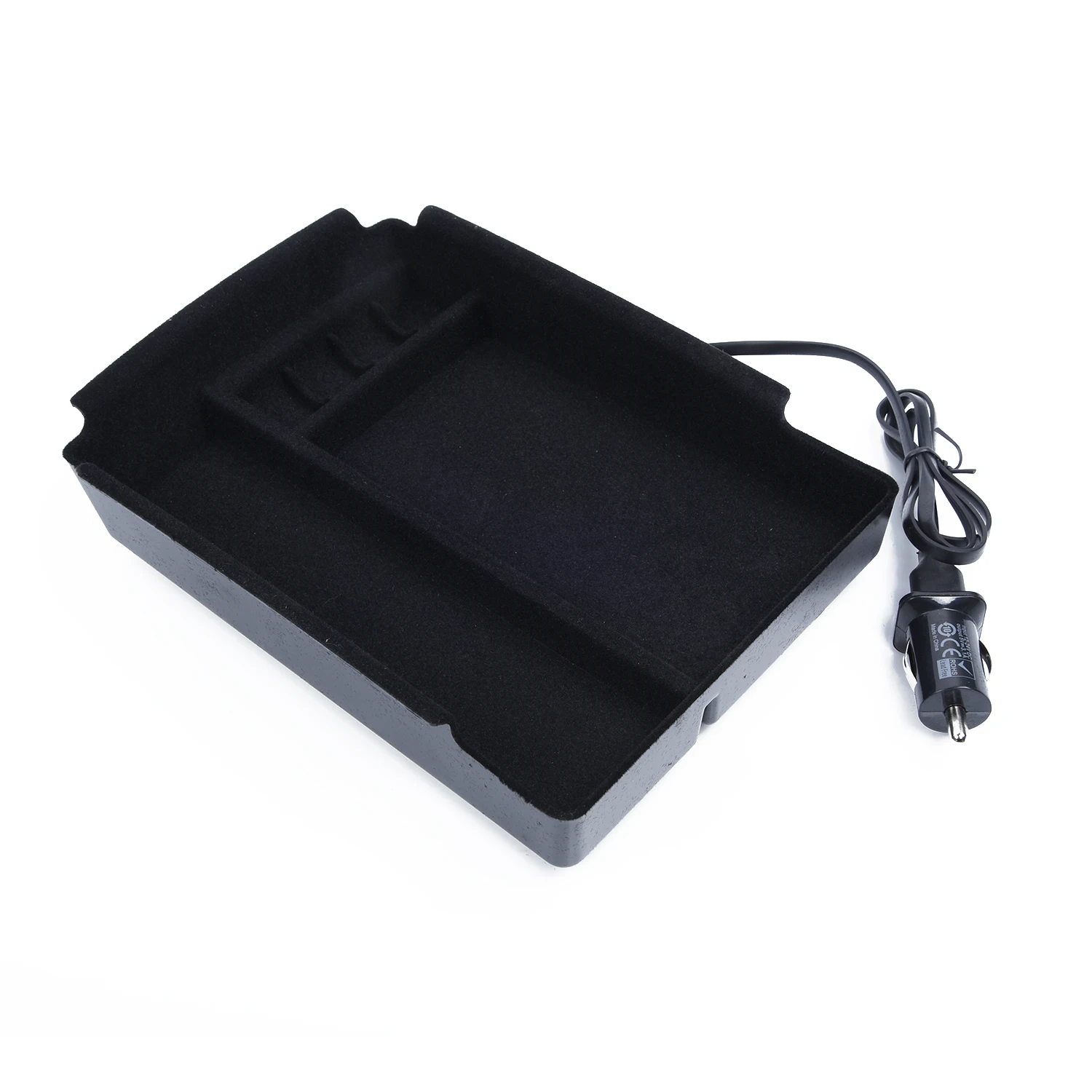 

1Pcs Fits For Tesla Model S Model X Wireless QI Armrest Console Storage Box Case
