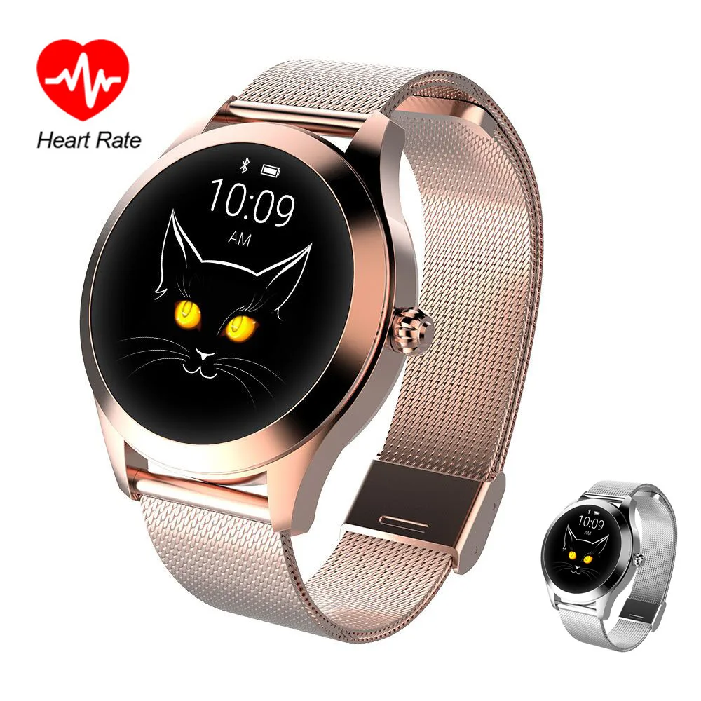 Women Smart Bracelet Stainless Steel Band Bluetooth Heart Rate Monitor Fitness Tracker Smartwatch Luxury Vintage Wristband