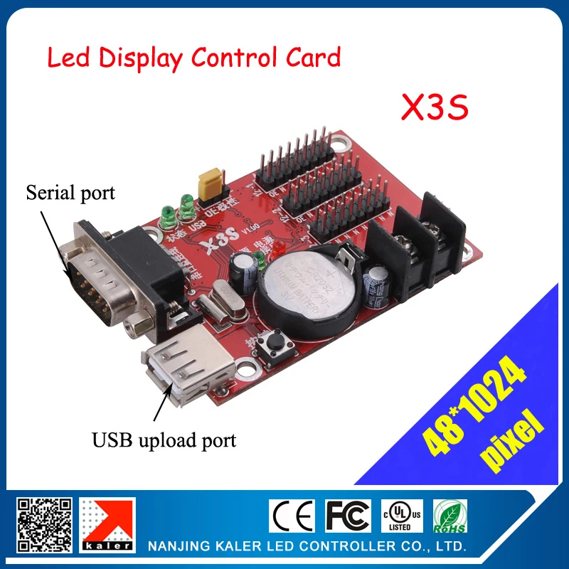 

Oudoor LED Display LED Screen Control Card X3S P10 LED Display Control Card,Small USB Controller P10 LED Module Control Card