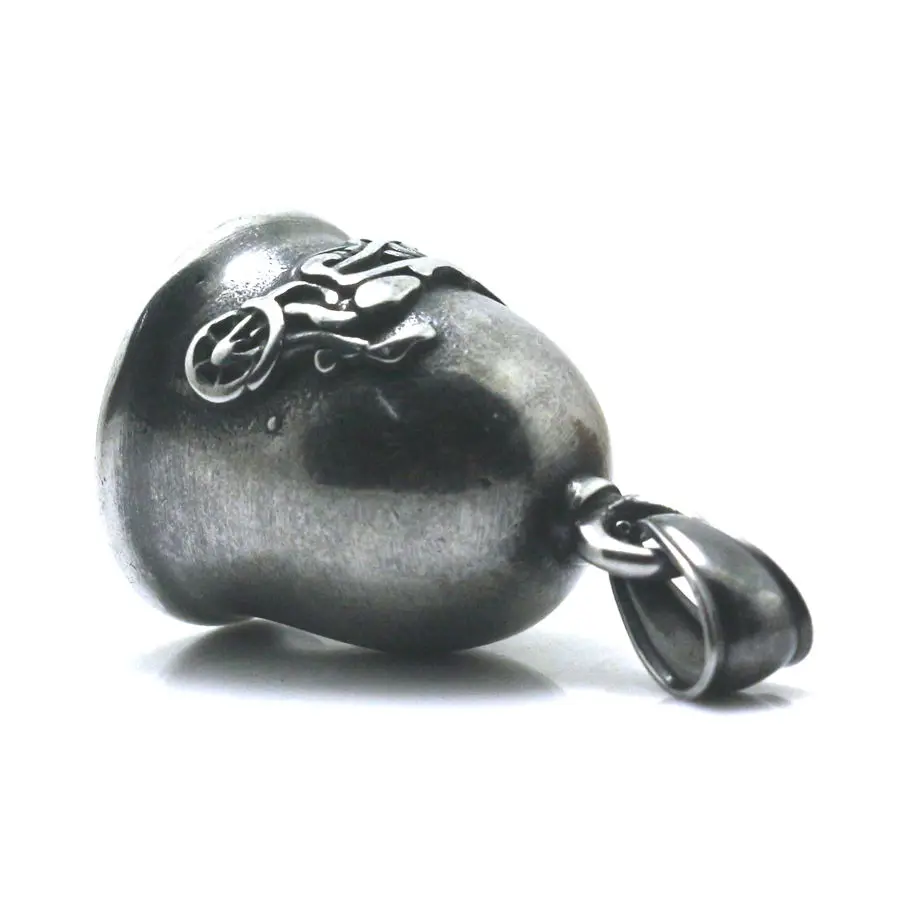 

Men 316L Stainless Cool Motorcycle Biker Matt Polishing Bell Newest Pendant