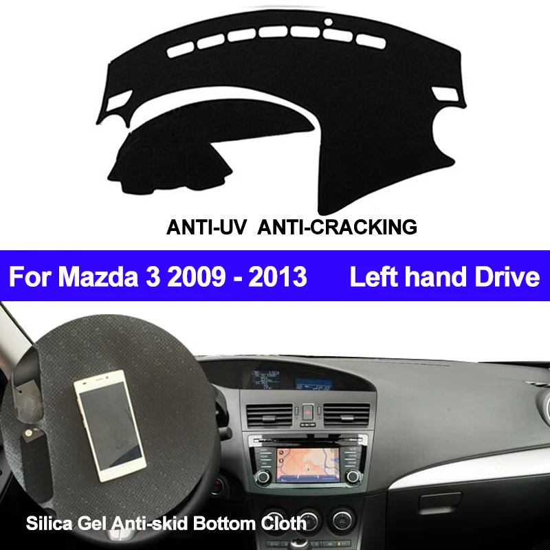Чехол для приборной панели автомобиля TAIJS силиконовый нескользящий Mazda 3 2009 2010 2011