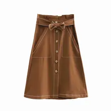 Модные женские Ning 45-1248 европейской и американской моды ветер пояс Длинная юбка