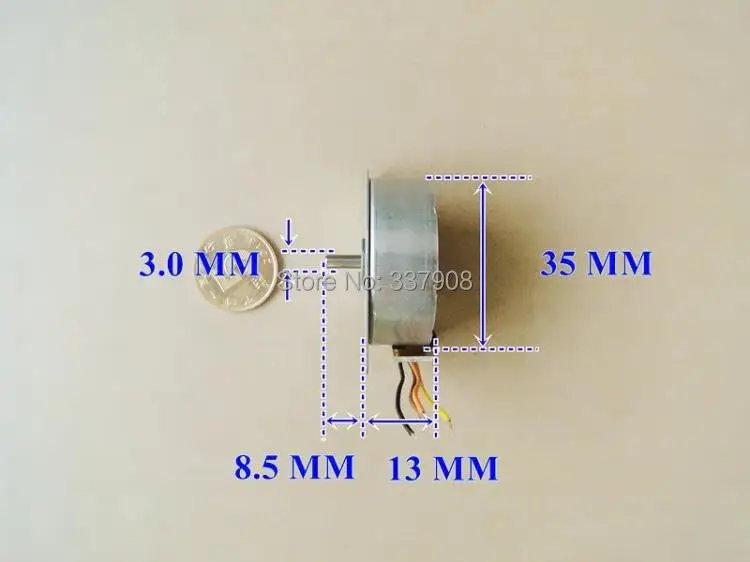 1 шт. японский FDK 35 мм двухфазный четырехпроводной круговой шаговый двигатель