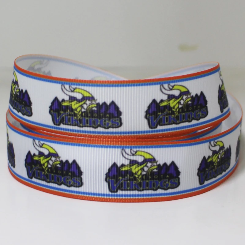 

50yards 7/8" 1" 1.5" 2" 3" 22mm 25mm 38mm 50mm 75mm sports team printed grosgrain ribbon for party decoration football match