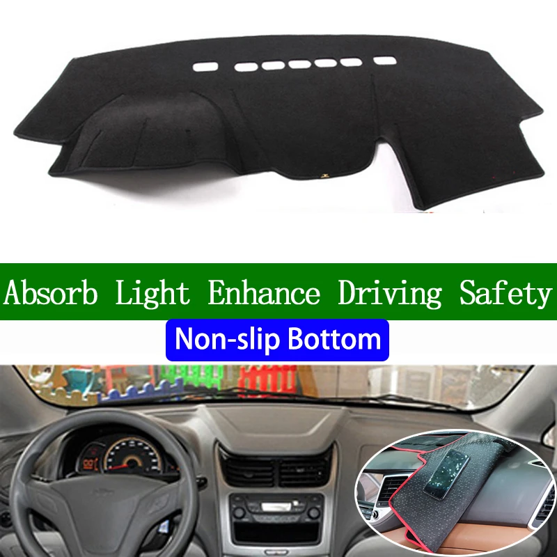 

For Chevrolet New Sail 2010 2011 2012 2013 2014 Non-slip Bottom Dashboard Cover Car Decals Car Stickers Interior Car Accessories