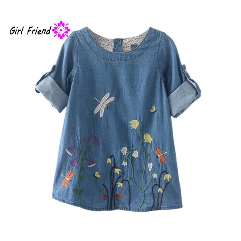 Girls Denim Dress Children Clothing Autumn Casual Style ...