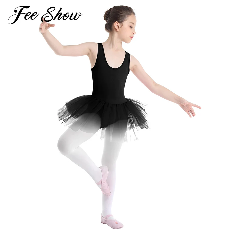 

2019 Girls Ballet Dress For Children Kids Girls Dance Clothing Ballet Costumes For Girls Mesh Dance Gymnastics Leotard Dancewear