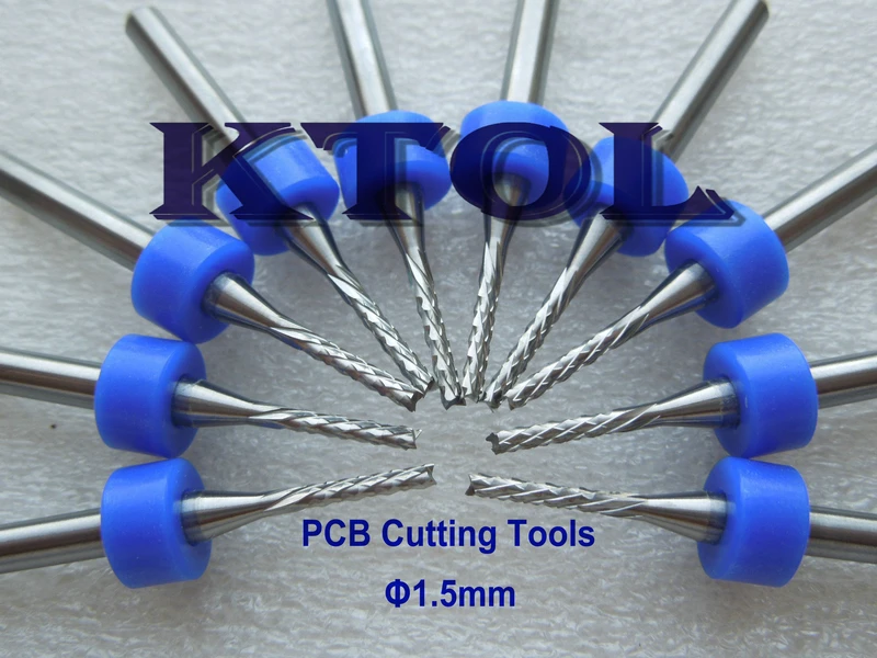 Buy 3.175*1.5mm 10pc/Set PCB End Milling Cutter Drill