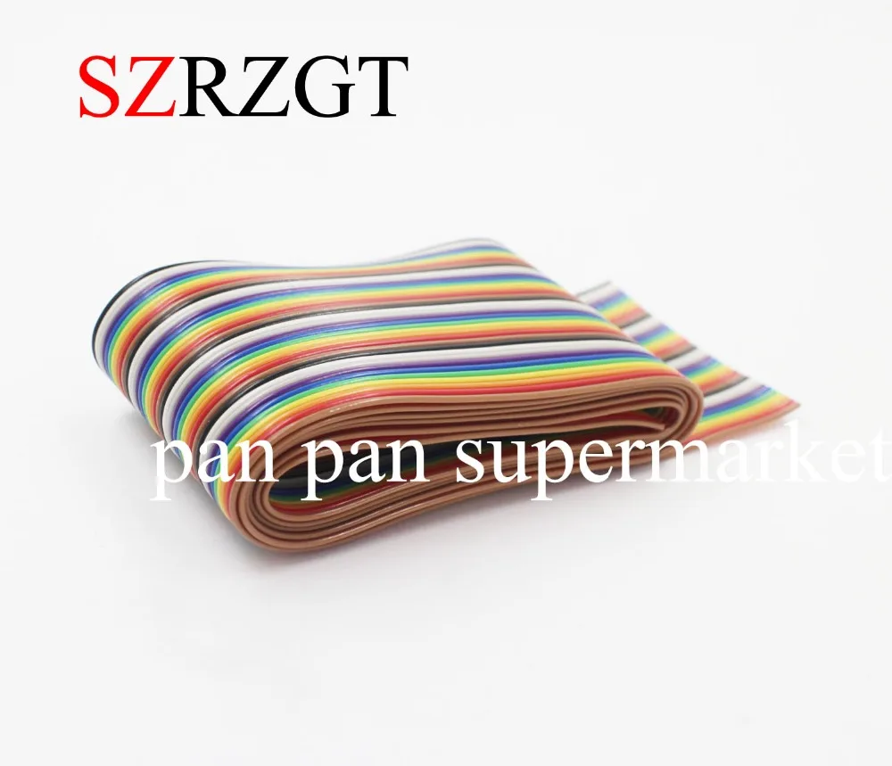 

1M 3.3ft Flat Cable 40 Pin Rainbow Ribbon IDC Cable Wire Rainbow Cable In Stock