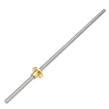 

SULEVE New 1PC T10 Stainless Steel Trapezoidal Lead Screw 400mm Lead 2mm with Brass Nut for CNC Mechanical Work Durable